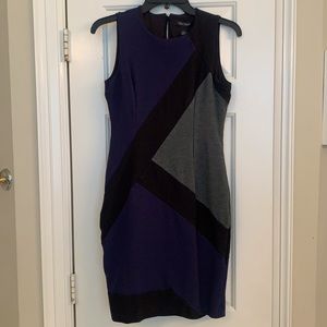 White House Black Market Navy fitted dress-sz 2